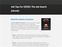 Tablet Screenshot of jobtipsforgeeksbook.com